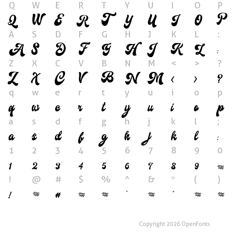 Character Map of Hallway  Demo Regular