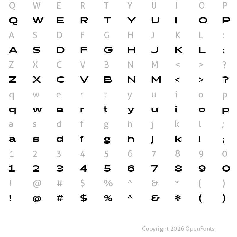 Character Map of Halogen Black