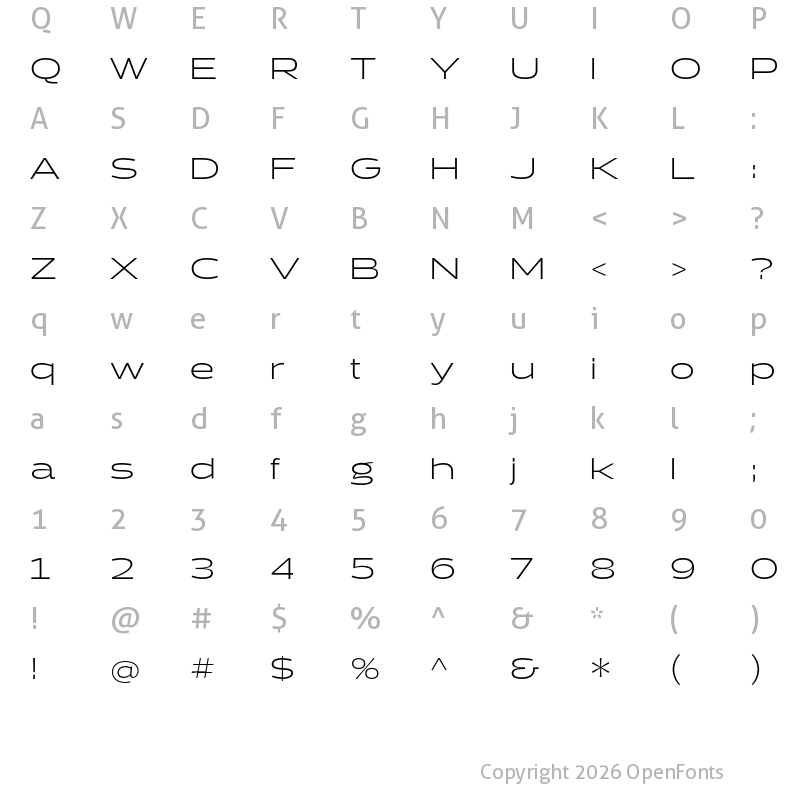 Character Map of Halogen Light