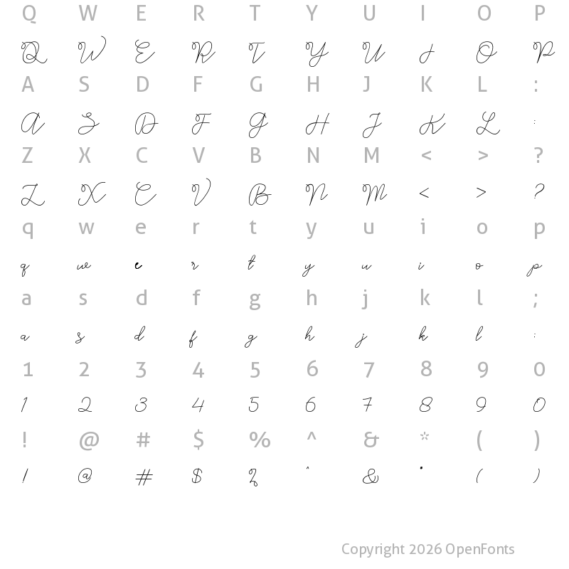 Character Map of Hambut Regular