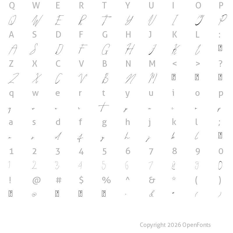 Character Map of Hamidal Regular
