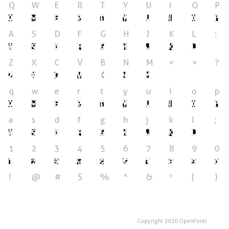 Character Map of HandNegativ Regular