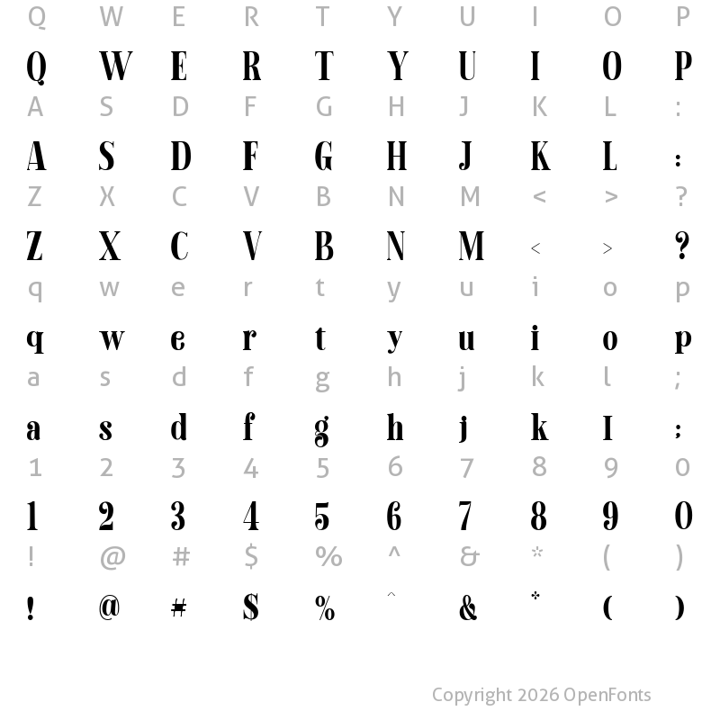 Character Map of Handyplast Regular