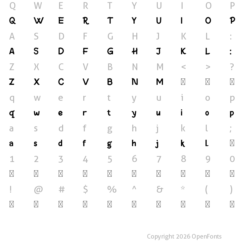 Character Map of Hangerpersonaluse Regular