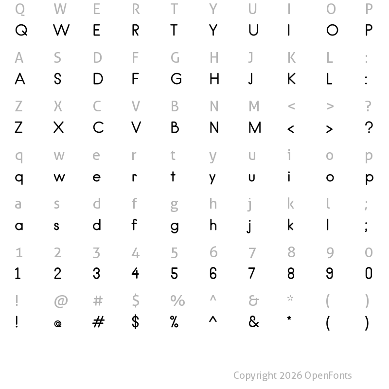 Character Map of Hanken Book