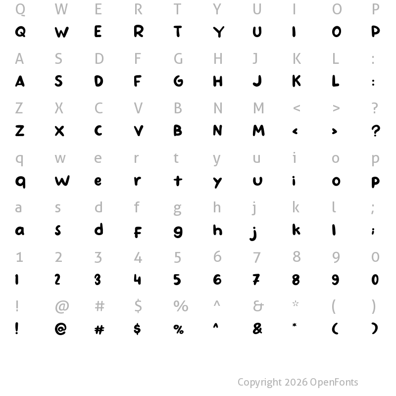 Character Map of Hansip Regular