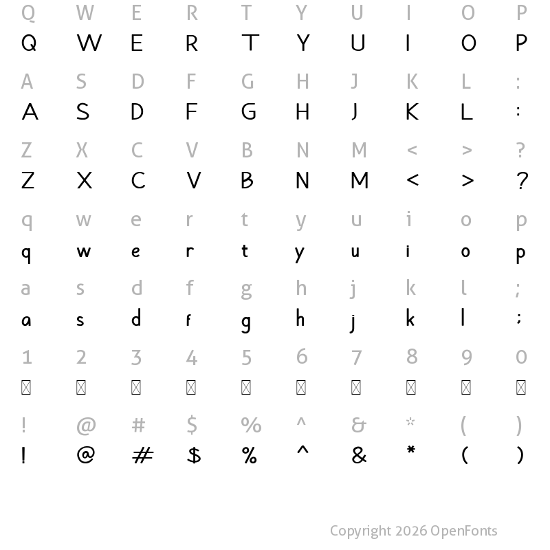 Character Map of Hansville Bold
