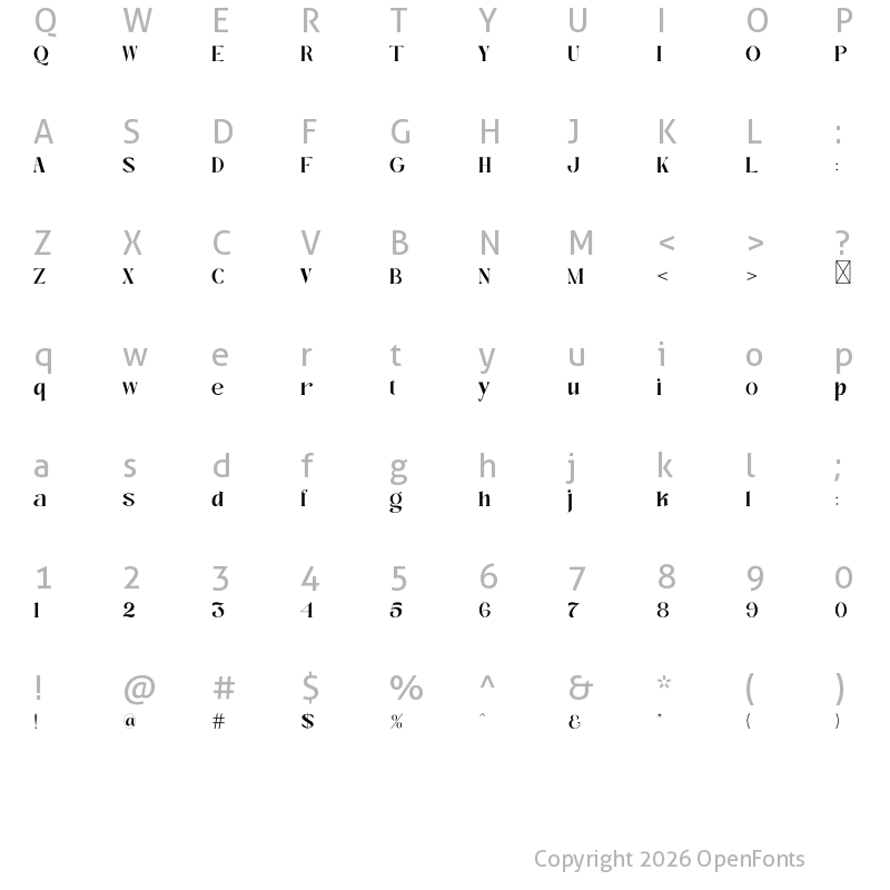 Character Map of Happy Working Regular