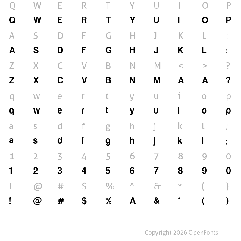 Character Map of Harabara Mais Demo Harabara Mais Demo