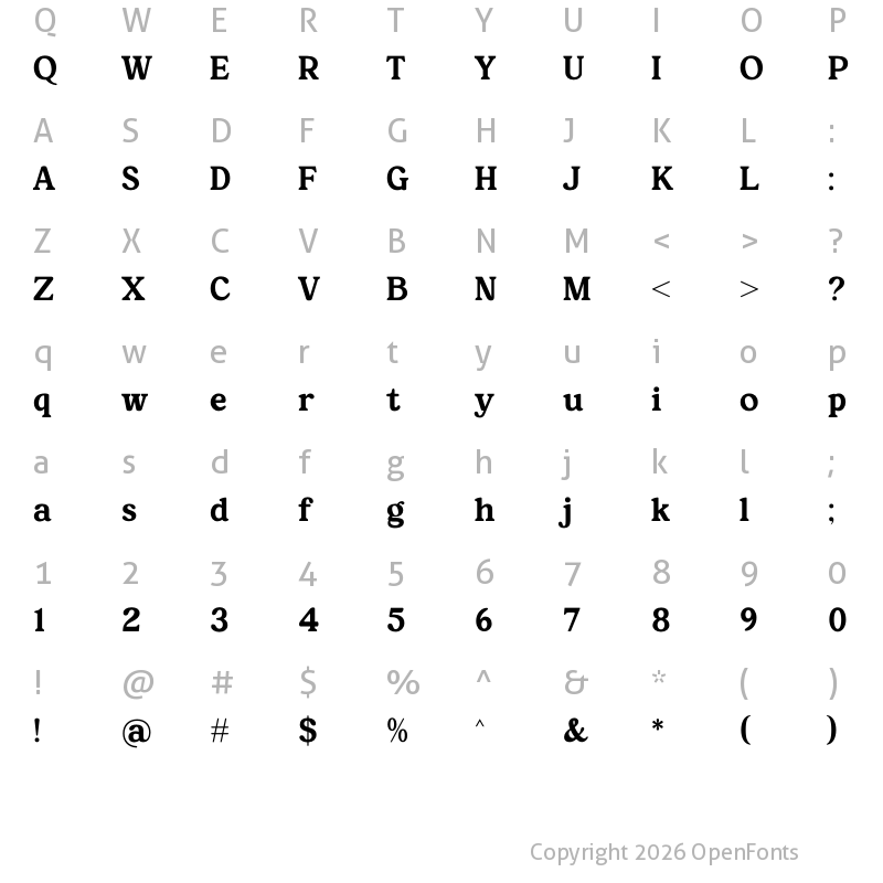 Character Map of Harbor Nebula Regular