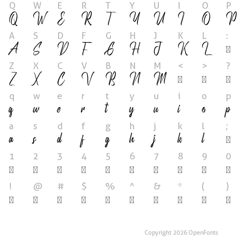 Character Map of Hardassies Demo Regular