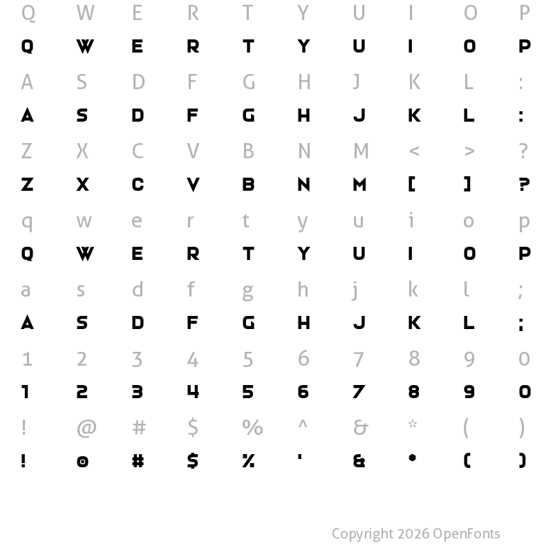 Character Map of Hardigan Regular