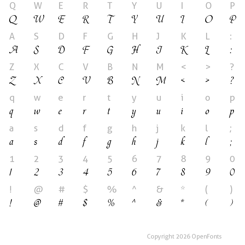 Character Map of Hargalia Regular