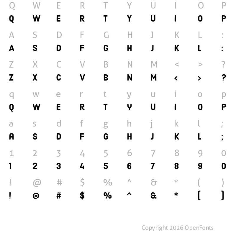 Character Map of Harman Sans