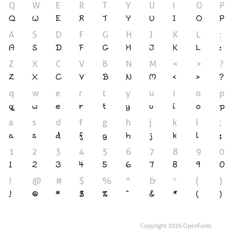 Character Map of Harrowprint Regular