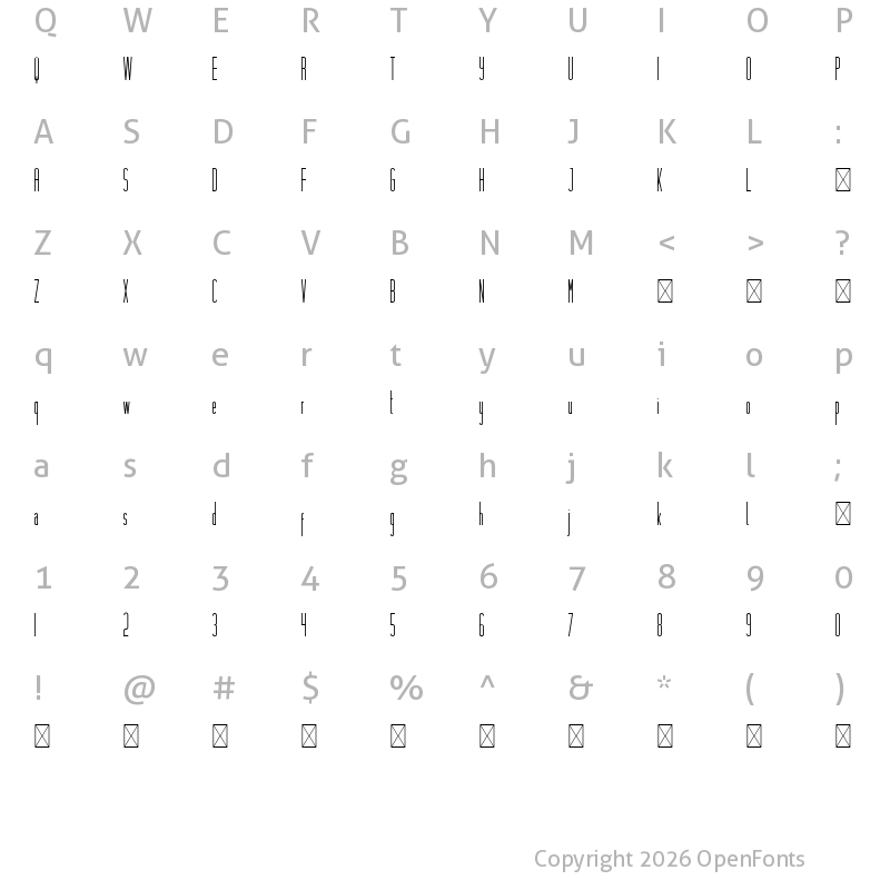 Character Map of Hashtag Regular