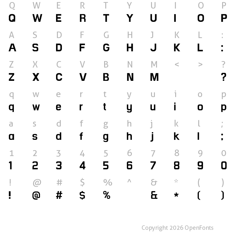 Character Map of Hasting Dee Quickest Regular