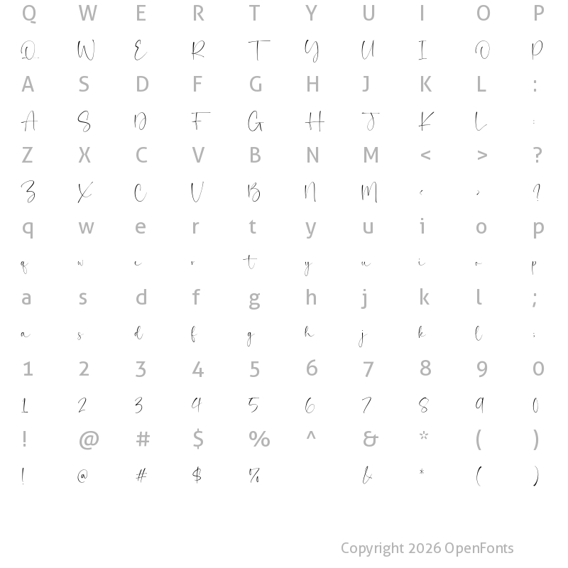 Character Map of Hatteria Regular