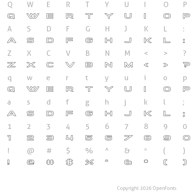 Character Map of Haverbrooke Hollow Regular