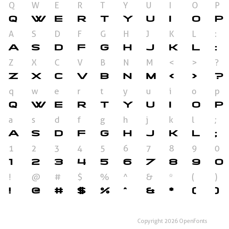 Character Map of Haverbrooke Regular