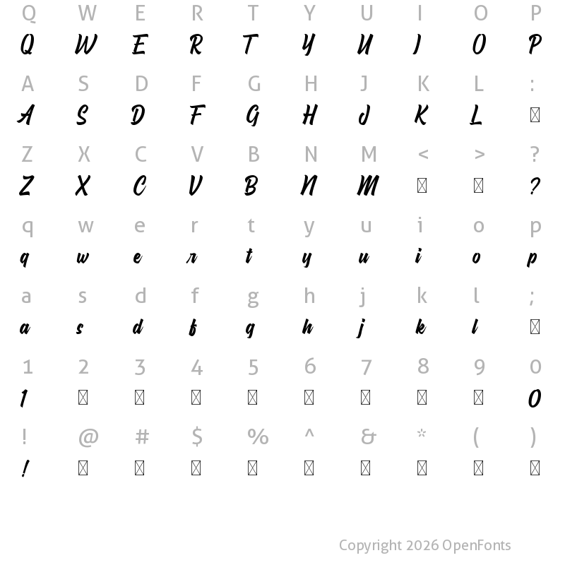 Character Map of Hayhills Demo