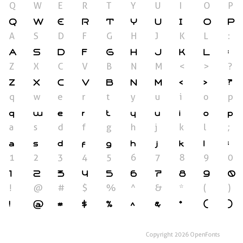 Character Map of Hazeer Cello Regular