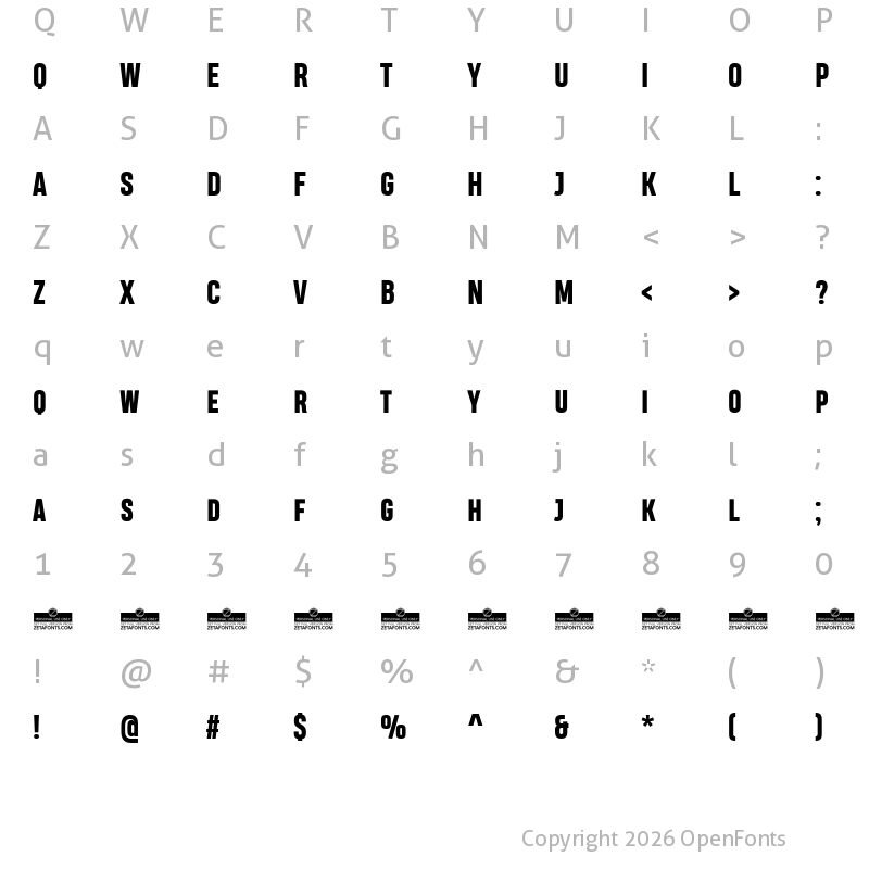 Character Map of Heading Smallcase Pro Trial ExtraBold