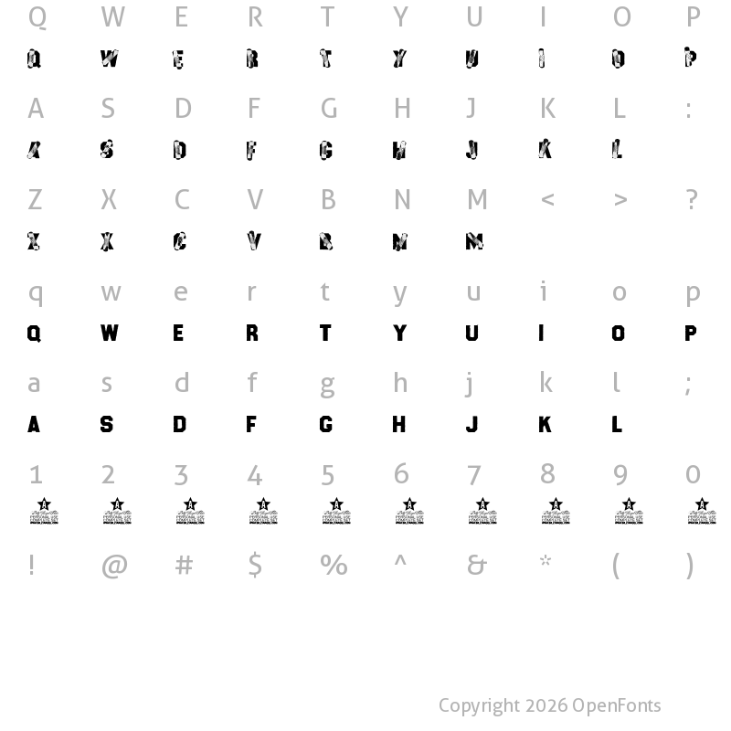 Character Map of HEALTHYFIX PERSONAL USE Regular