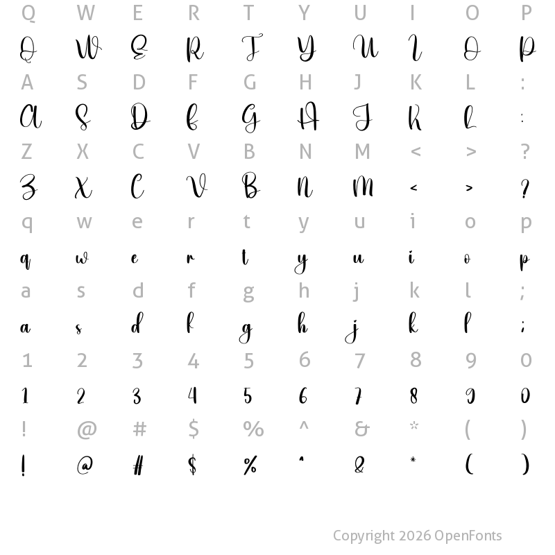 Character Map of Hear Regular