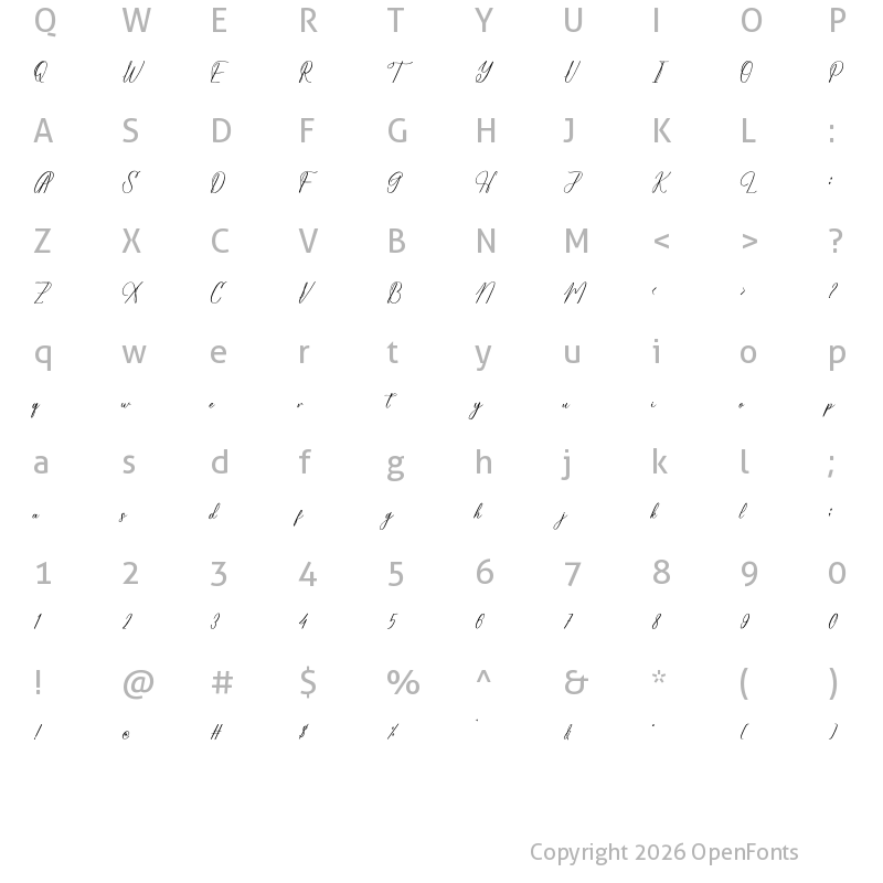Character Map of Hearthorin Regular