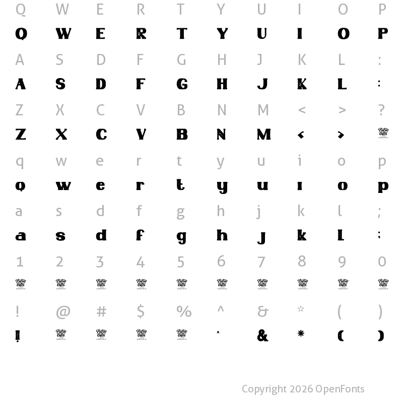 Character Map of Heathfield Rough
