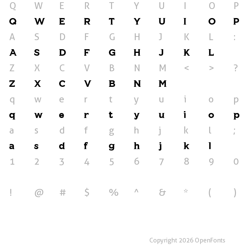 Character Map of HEIDEN Regular