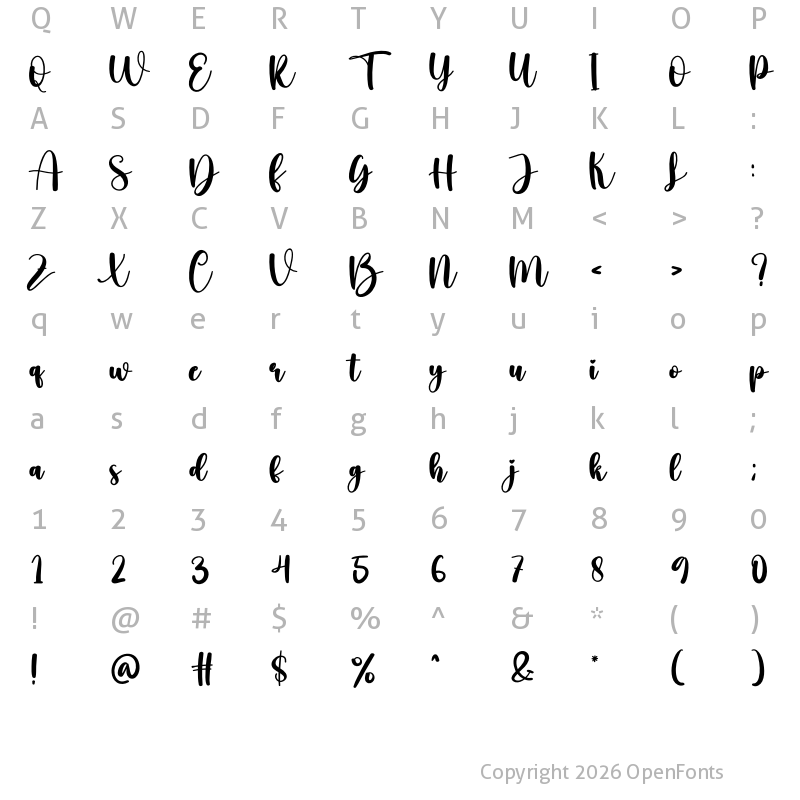 Character Map of Hello Autumn Regular