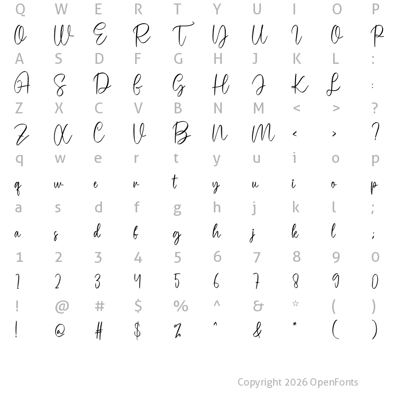 Character Map of Hello Brother Regular