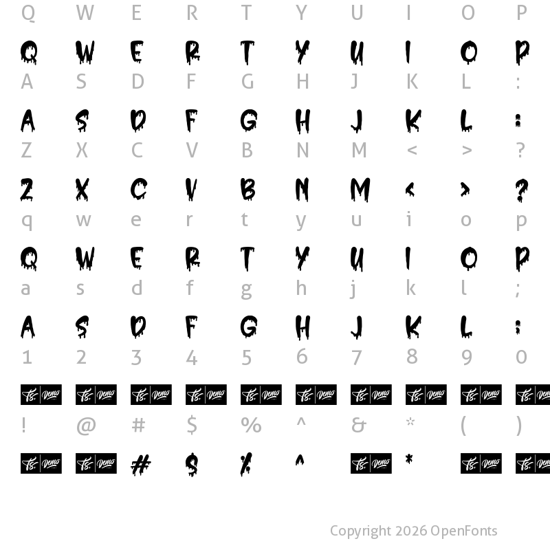 Character Map of Hello Crush Regular