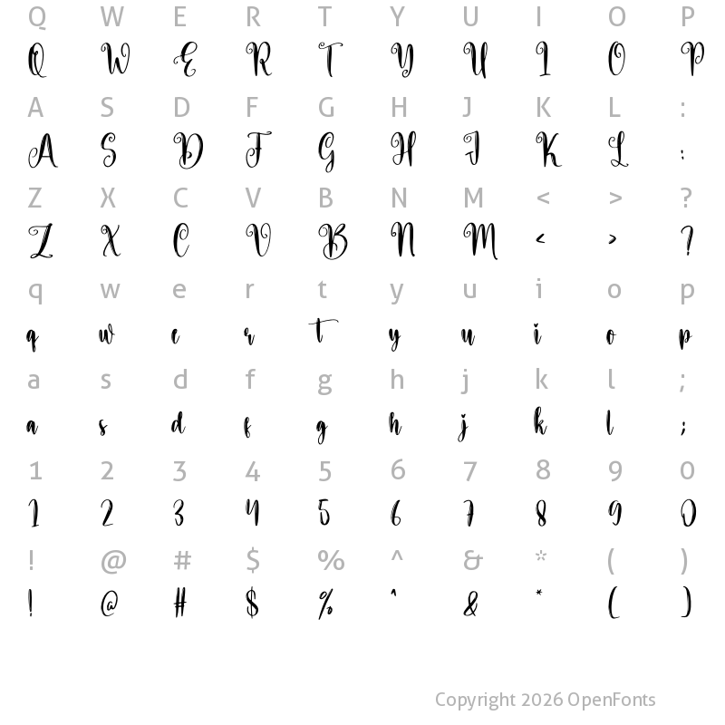 Character Map of Hello Easter Regular