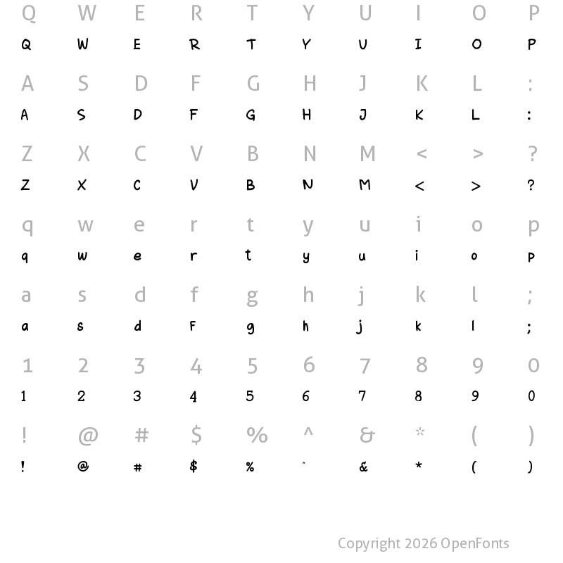 Character Map of Hello World Reg