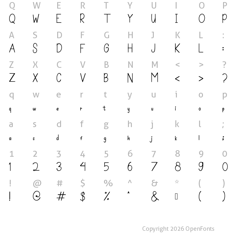 Character Map of Hello_Graduation_Sans Regular