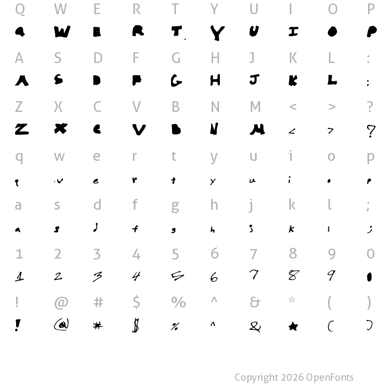 Character Map of HelloBrock Medium