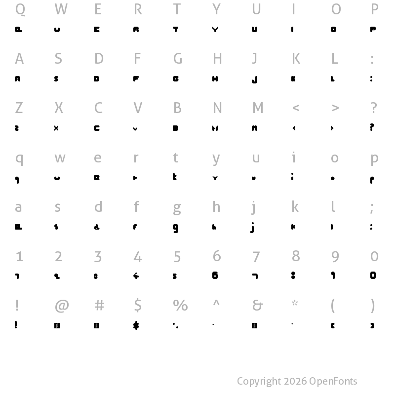 Character Map of hellogoodbye Regular