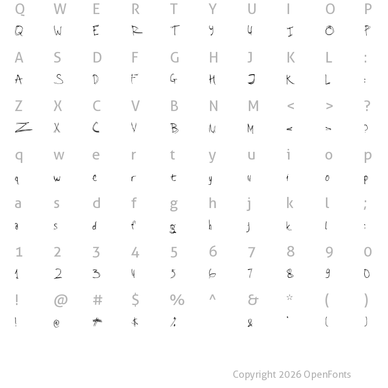 Character Map of Hellrose Demo Demo