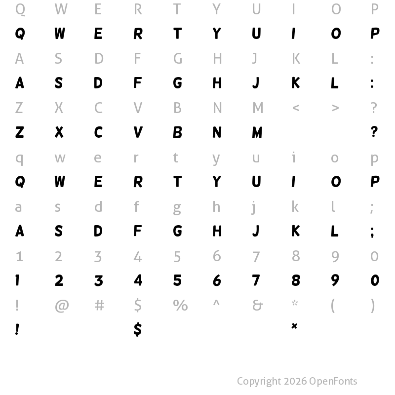 Character Map of Helsinki Regular