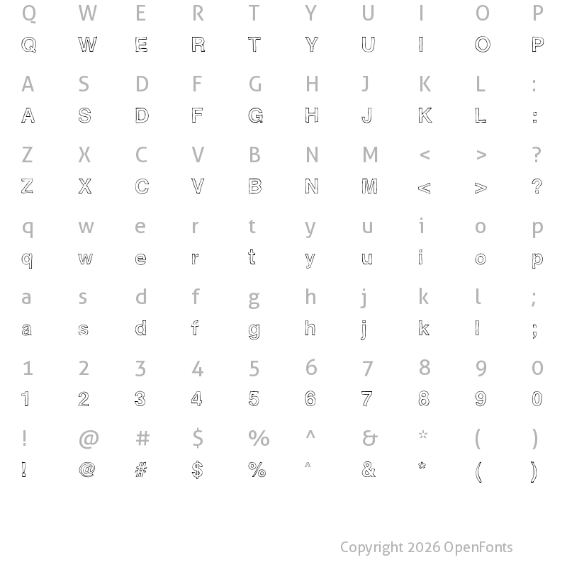 Character Map of Helvetidoodle by Ed T Regular