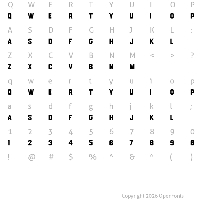 Character Map of Hemisphers Sans Regular