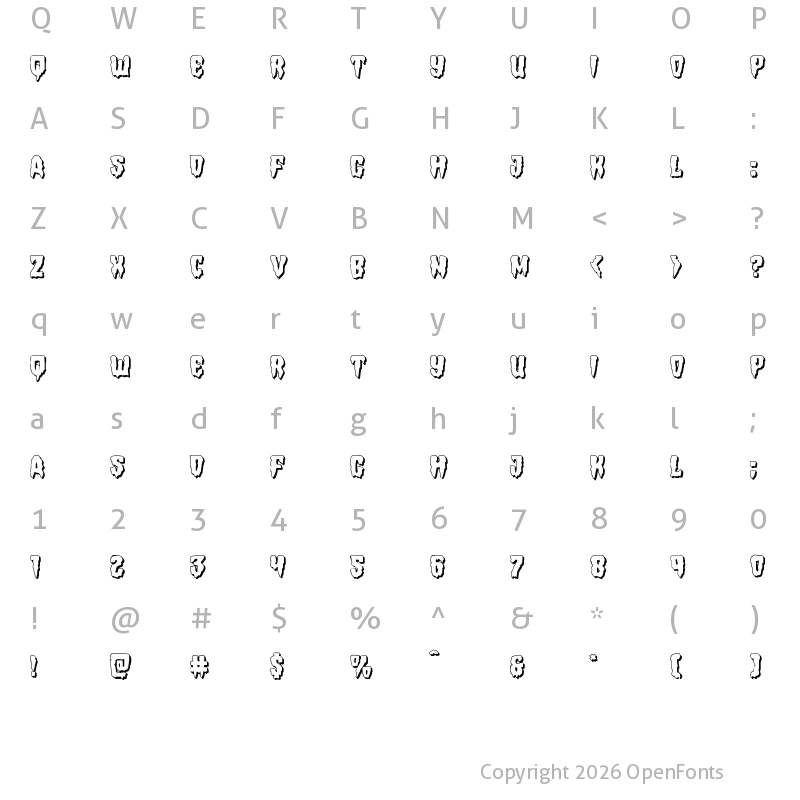 Character Map of Hemogoblin 3D Regular