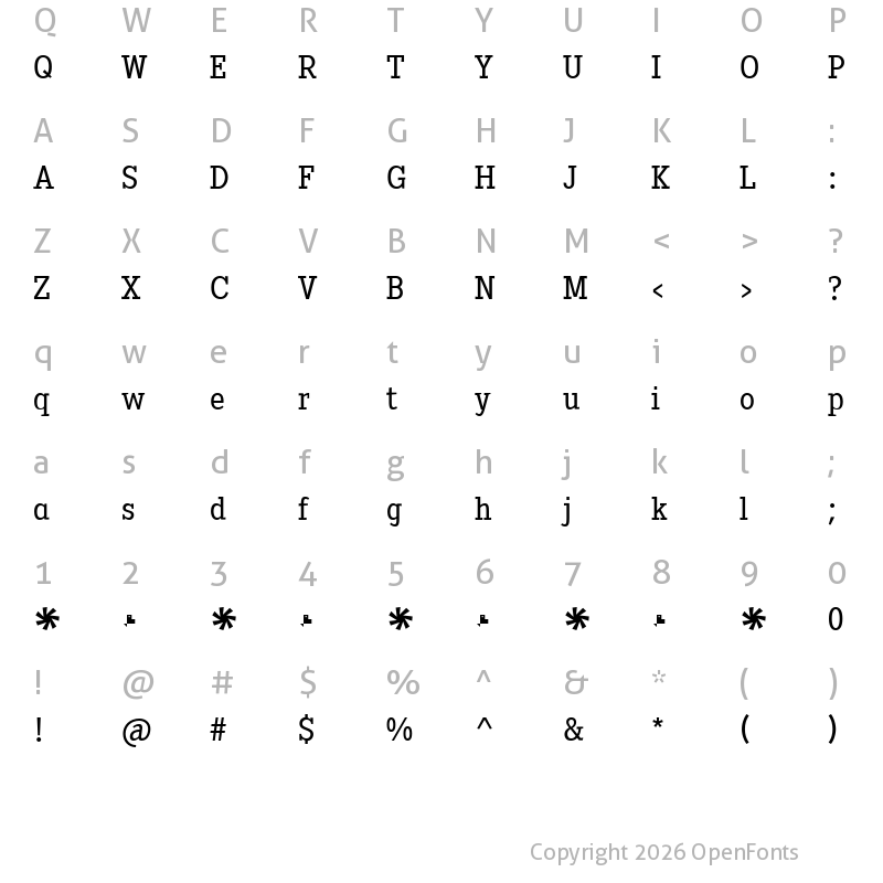 Character Map of Heptal Book