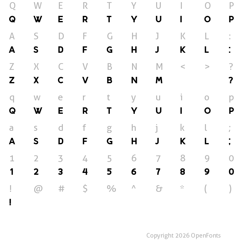 Character Map of Herborn Regular