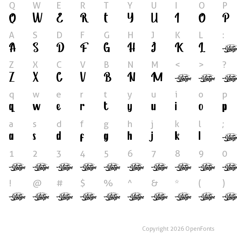 Character Map of Hermando Demo Bold