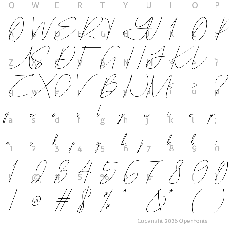 Character Map of Hermintosh Regular