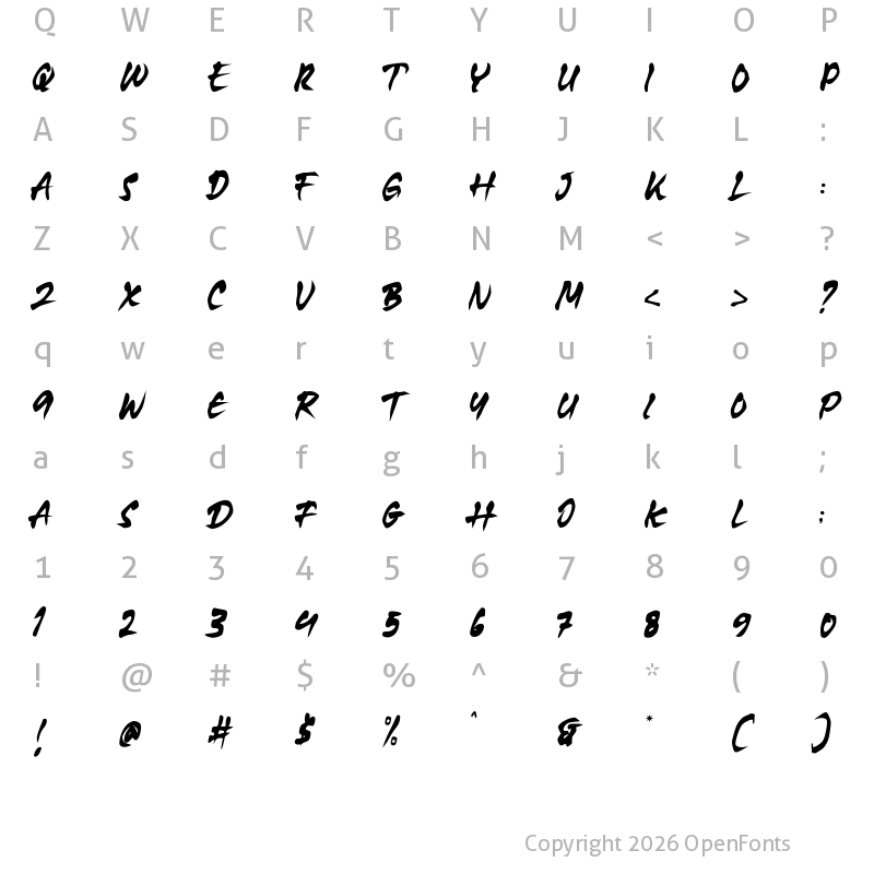 Character Map of Heroes Regular